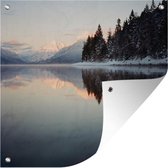 Tuindoek Lake McDonald tijdens de winter - 100x100 cm