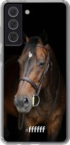 6F hoesje - geschikt voor Samsung Galaxy S21 FE -  Transparant TPU Case - Horse #ffffff