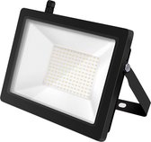 LED Bouwlamp 100 Watt - LED Schijnwerper - Igna Stado - Natuurlijk Wit 4000K - Waterdicht IP65 - Mat Zwart - Aluminium