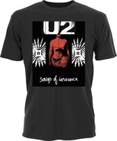 U2 Heren Tshirt -L- Songs Of Innocence Red Shade Zwart