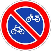 Verboden fietsen en brommers te plaatsen sticker, E3 200 mm