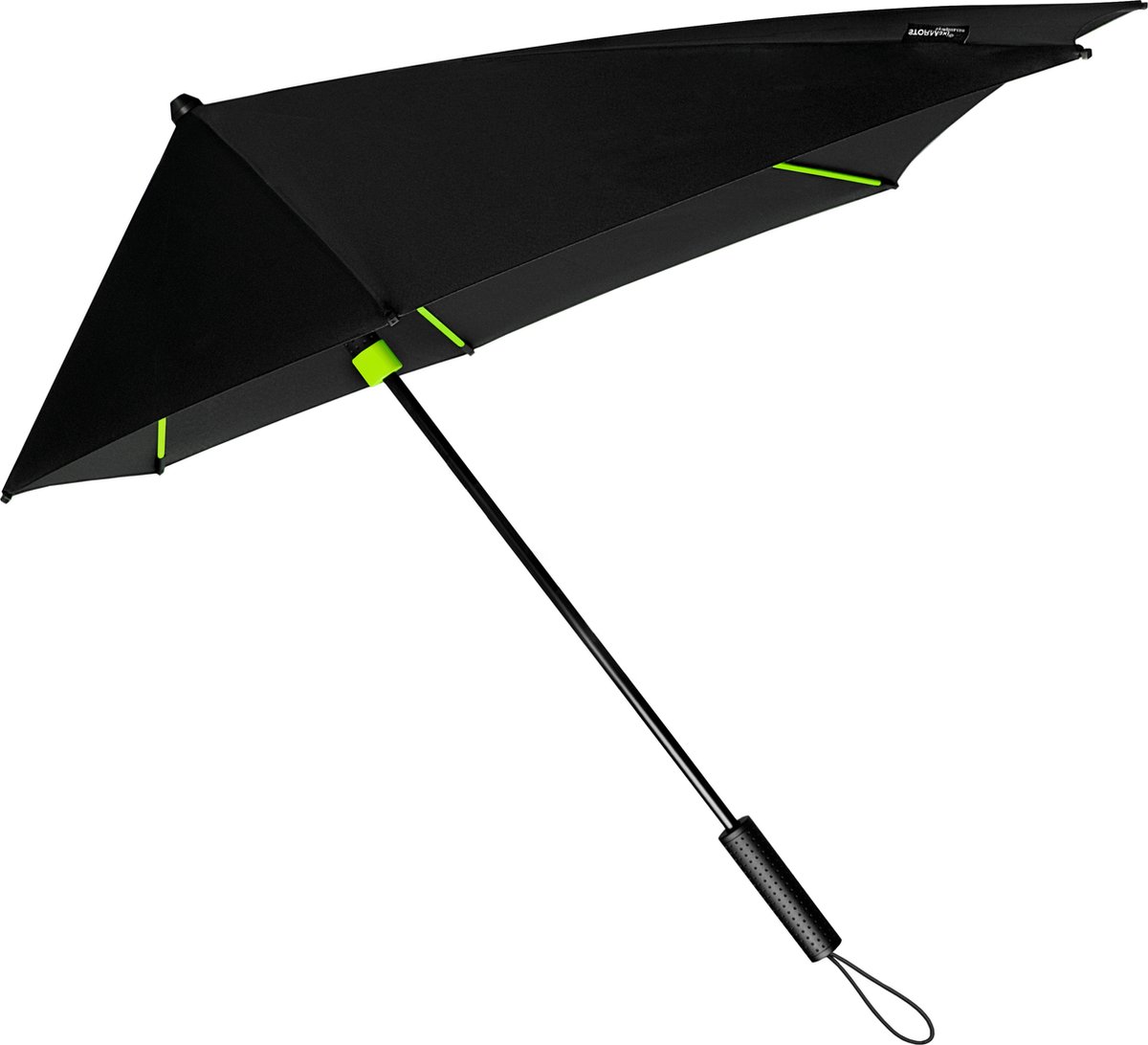 STORMaxi - Stormparaplu - Geschikt voor Windvlagen tot 100km/h - Ø 100 cm - Zwart/Lime Groen