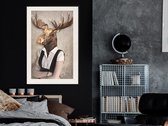 Artgeist - Schilderij - Animal Alter Ego: Moose - Multicolor - 30 X 45 Cm