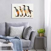 Doe-het-zelf op canvas schilderen - Penguin Family-60x40