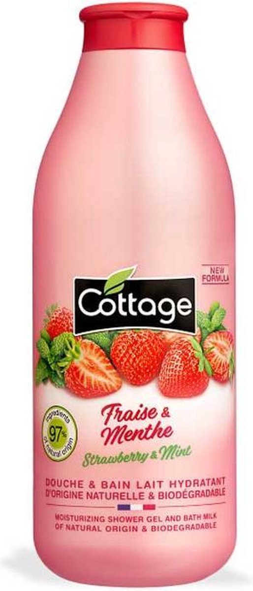 Cottage Moisturizing Shower Milk Strawberry & Mint 750ml
