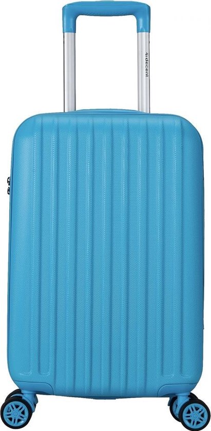 Decent Tranporto-One Handbagage Koffer - 55 cm - TSA slot - Aqua Blue