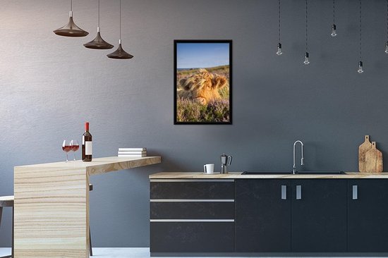 Highlander écossais sur le cadre photo violet bruyère noir sans passe partout