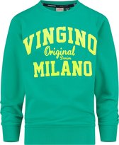 Vingino Sweater Milano Jongens Katoen Groen/geel Maat 164