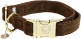 Kentucky Dogwear Hondenhalsband Corduroy - Bruin S - 28-40cm