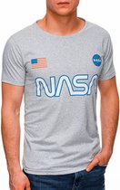T-shirt - heren - S1437 - Nasa - Lichtgrijs