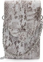 MŌSZ Python Dames Telefoontasje / Crossbody / Phonebag - Leer- Wit