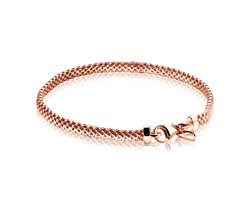 ZINZI zilveren fantasie armband rosé verguld 18,5cm ZIA878R