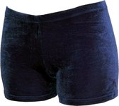 Hotpant donkerblauw glad velours - 152