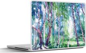 Laptop sticker - 15.6 inch - Bomen - Kleuren - Zomer - 36x27,5cm - Laptopstickers - Laptop skin - Cover