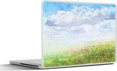 Laptop sticker - 12.3 inch - Waterverf - Bloemen - Landschap - 30x22cm - Laptopstickers - Laptop skin - Cover