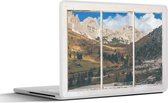 Laptop sticker - 15.6 inch - Doorkijk - Natuur - Berg - 36x27,5cm - Laptopstickers - Laptop skin - Cover