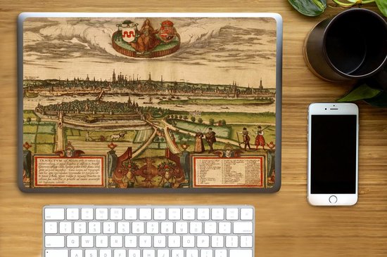 Autocollant pour ordinateur portable - 15,6 pouces - Plan de la ville - Maastricht - Historique - 36x27,5cm - Autocollants pour ordinateur portable - Skin pour ordinateur portable - Housse