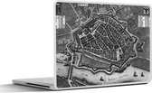 Laptop sticker - 10.1 inch - Plattegrond - Arnhem - Zwart Wit - 25x18cm - Laptopstickers - Laptop skin - Cover