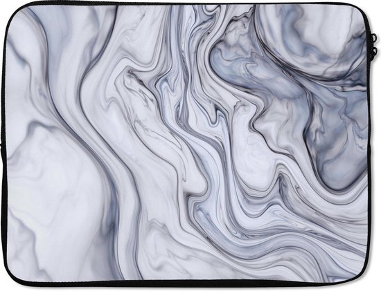 Housse ordinateur 13 pouces 34x24 cm - Structure marbre - Housse Macbook & Laptop fond marbre blanc - Housse ordinateur portable avec photo