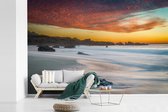 Behang - Fotobehang Zonsondergang boven Garrapata-Strand in Big Sur Amerika - Breedte 330 cm x hoogte 220 cm