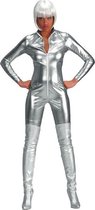 Carnival Toys Catsuit Dames Lycra Zilver Maat L