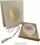 Meliksah Koran set met Tesbih in kartonnen doos Wit