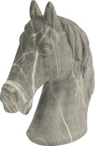 Decoratief beeld of figuur Paardenhoofd Karl D. Grijs 19 cm