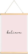 JUNIQE - Posterhanger Believe -30x45 /Roze