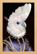 JUNIQE - Poster in houten lijst Lady Kaka -40x60 /Wit & Zwart