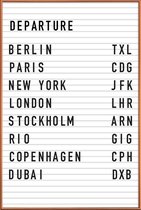 JUNIQE - Poster met kunststof lijst Berlin Departure -40x60 /Wit &
