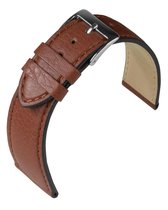 EULIT horlogeband - leer - 18 mm - bruin - metalen gesp