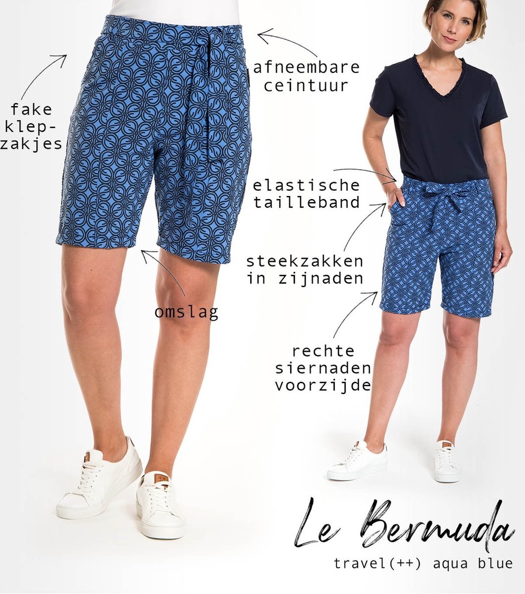 Le Bermuda Travel Broek van Je m appelle Travel Quality materiaal Stretch bol