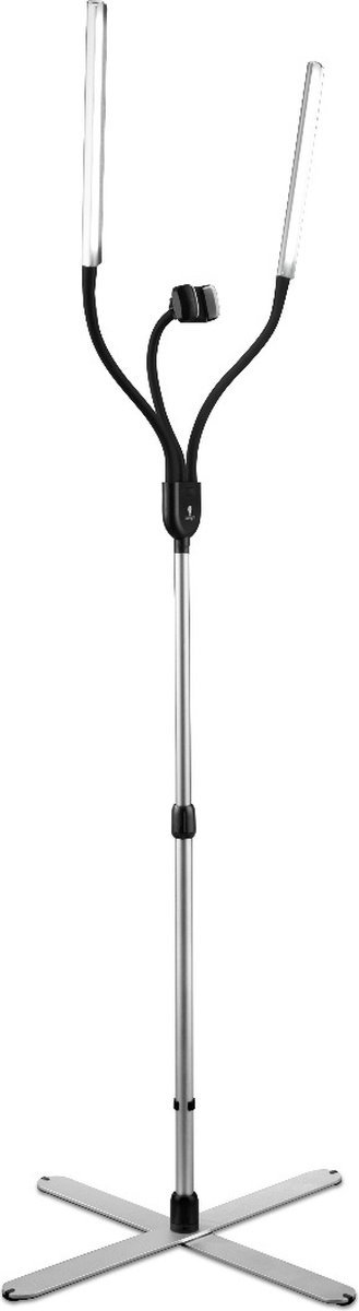 Daylight Gemini E35350 - Beautylamp - dimbare led verlichting - 2 led lampen - in hoogte verstelbaar - buigbaar - zilver