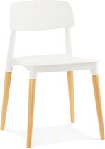 Alterego Moderne, witte stoel 'TRENDY' in Scandinavische stijl