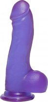 7.5 Inch Master Cock with Balls - Purple - Realistic Dildos -