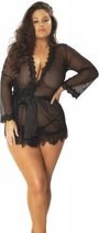 Transparante Kimono Met String - Curvy - XL-XXL