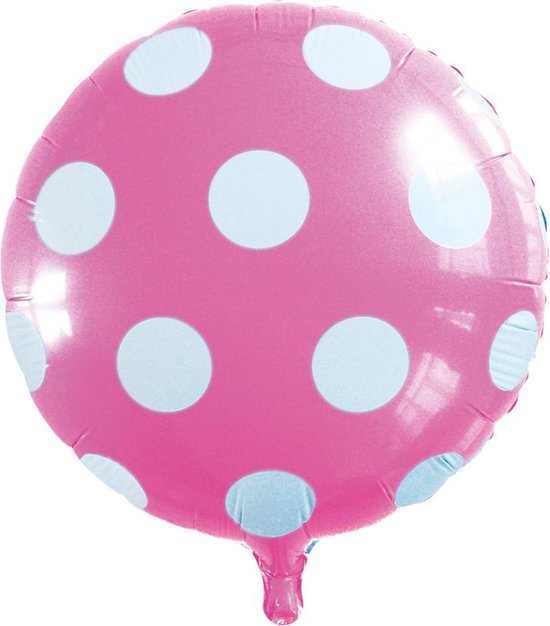 Helium Ballon Stippen Lichtroze 45cm leeg