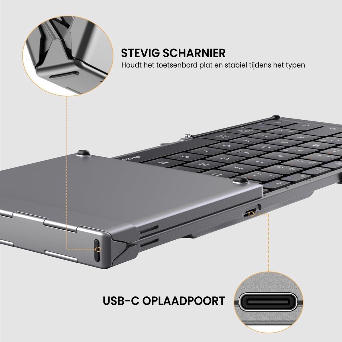 ProtoArc Opvouwbaar Bluetooth Toetsenbord thumbnail 6