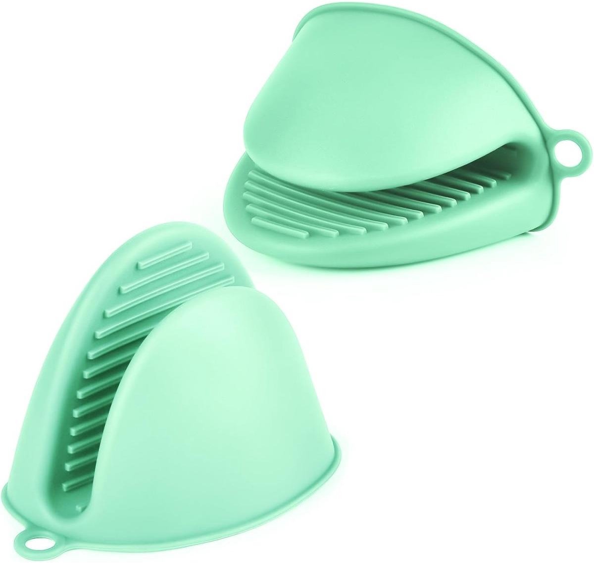 EXCITAT Verdikte siliconen ovenwanten - Hittebestendige ovenwanten - Antislip keukenwanten - Ovenwanten - Geschikt voor koken, grillen, bakken - Blauw - 1 paar