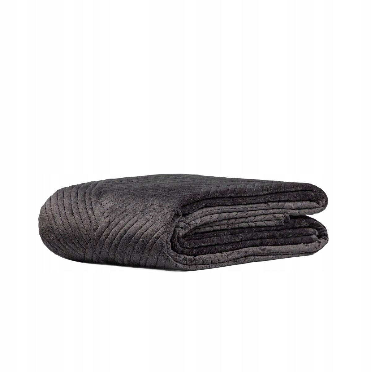 HOMLA - Quilted Bedspread - Zwart Velvet - 220x240 cm