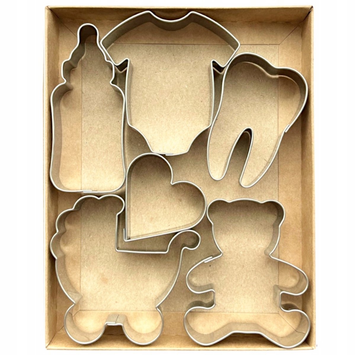 Babyshower Koekjesvormpjes Set - 6 Stuks met Cadeaubox