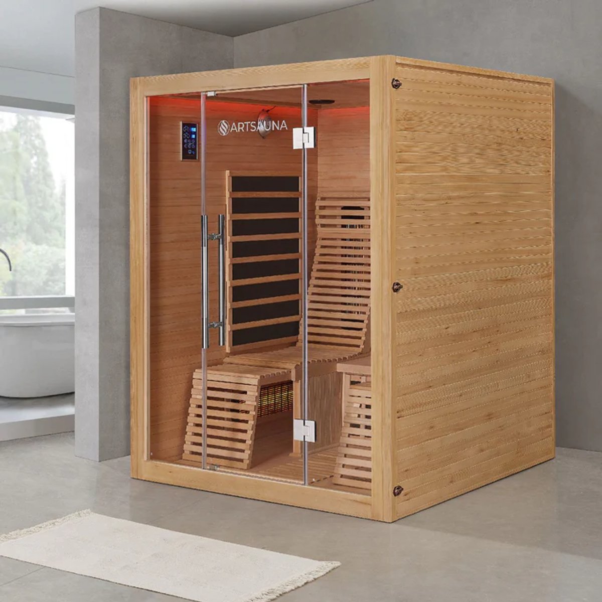 Infraroodcabine / Infraroodsauna Helsinki 150 - 2-3 Personen - 150x150x190 cm thumbnail 5