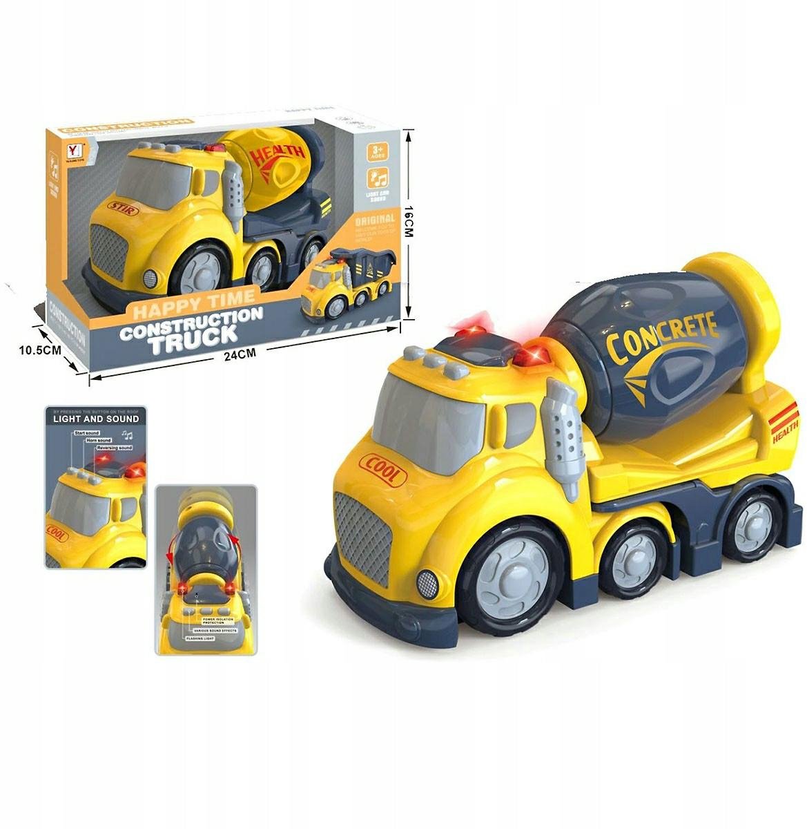 Gazelo Betonmixer Speelgoedauto met Licht en Geluid