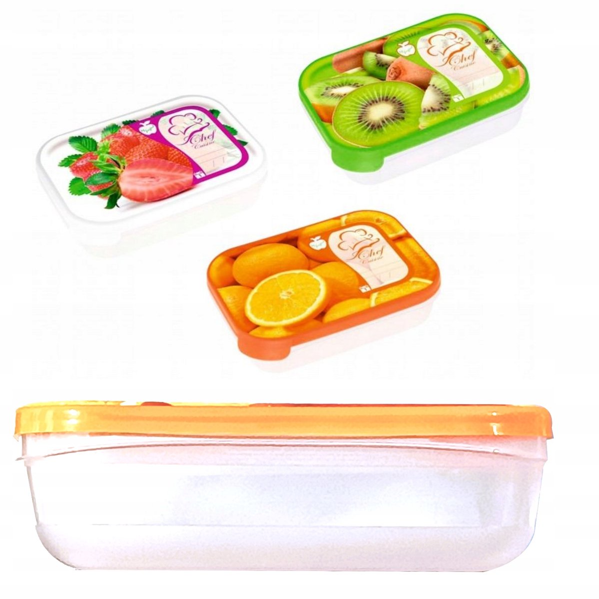 Voedselcontainer 1,2L Rechthoekig 20x15x6cm Fruit Design