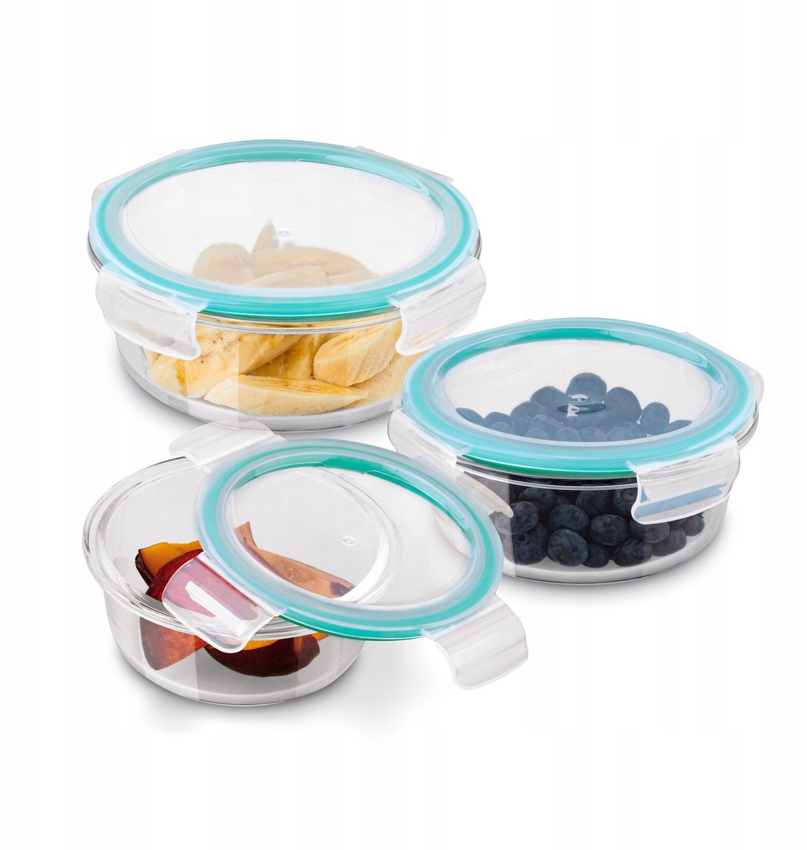 Konighoffer Largo Glazen Voedselcontainers 3 stuks - Magnetronbestendig
