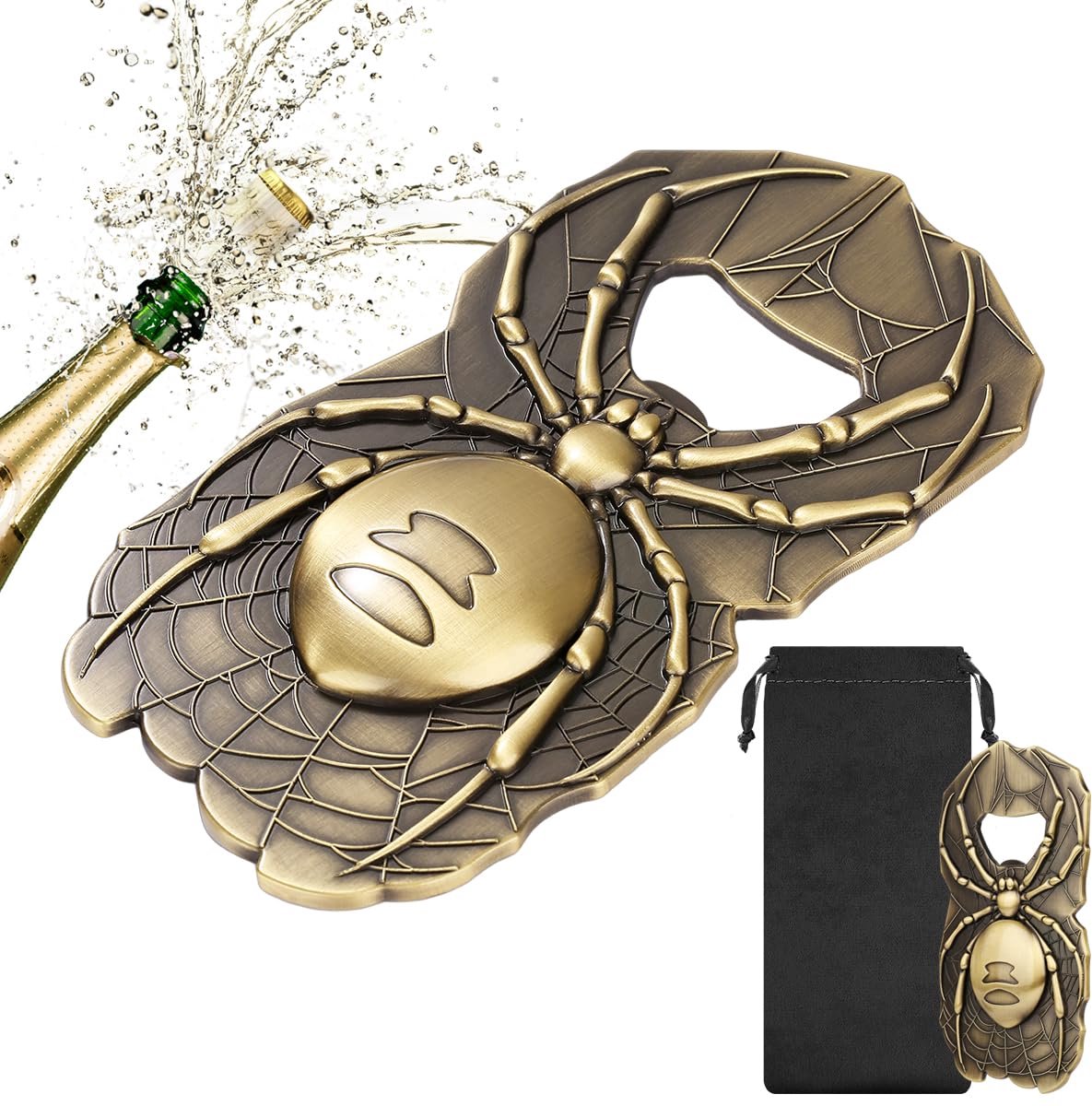 Ibenzoa® Decoratieve en functionele flesopener in spinnenvorm voor bierliefhebbers
