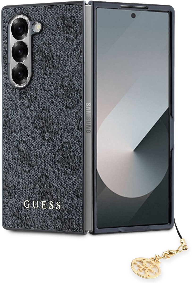 Guess Charm geschikt voor Samsung Galaxy Z Fold 6 hoesje - Grijs