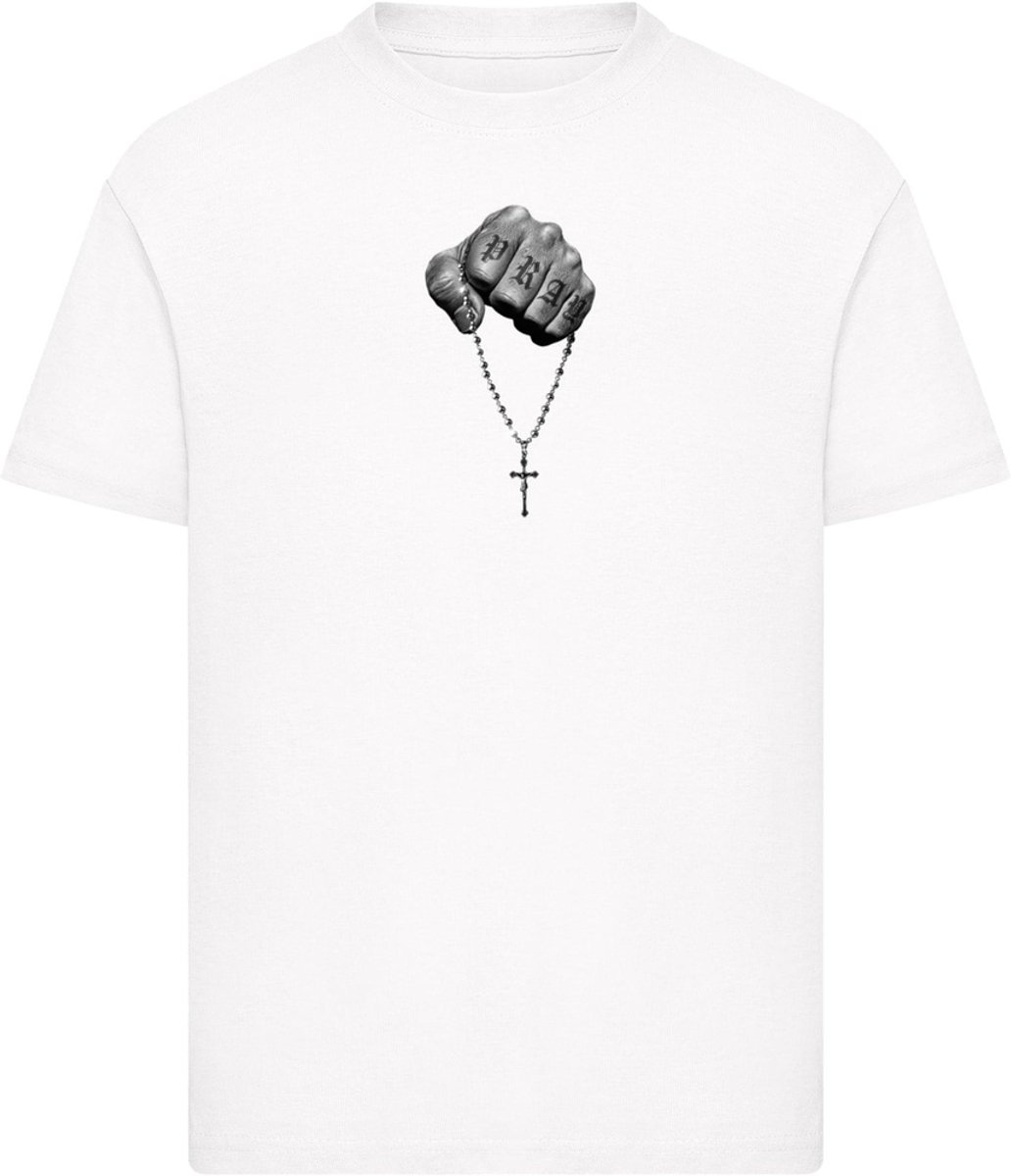 Mister Tee Kids Faith Meets Strength Kinder Tshirt Kids 122/128 Wit