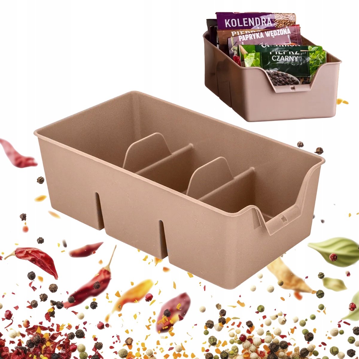Altom Design Kruiden Organizer Keuken met Vakken - Beige