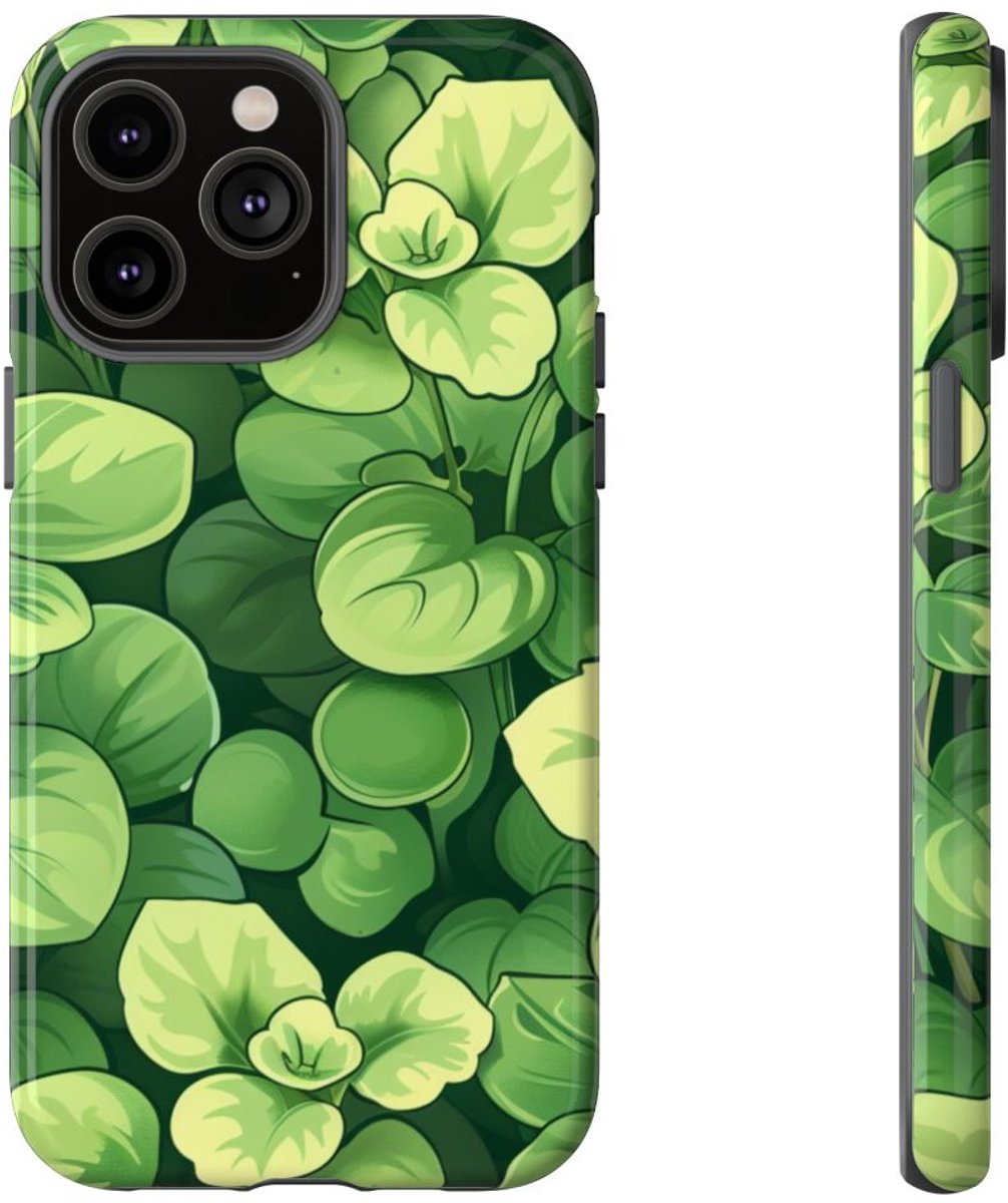 Groen Microgroentenpatroon – Telefoonhoesje Geschikt voor iPhone 14 Pro Max